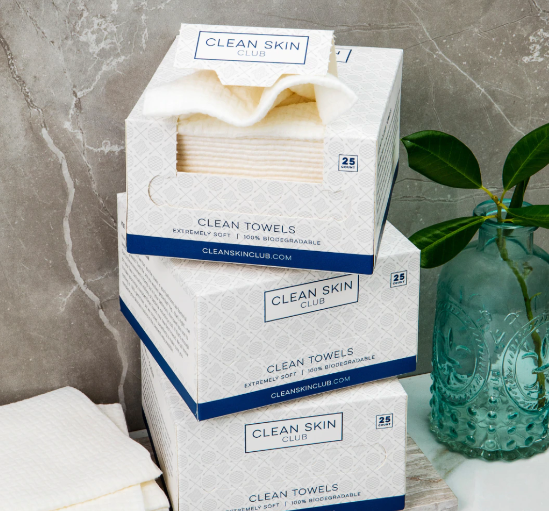 Clean Skin Club Clean Towels 25ct - Dermy Doc Box